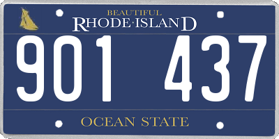 RI license plate 901437
