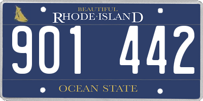 RI license plate 901442