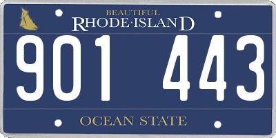 RI license plate 901443