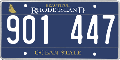 RI license plate 901447