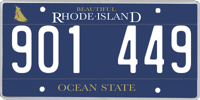 RI license plate 901449