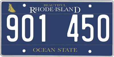 RI license plate 901450