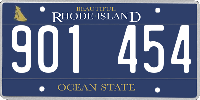 RI license plate 901454