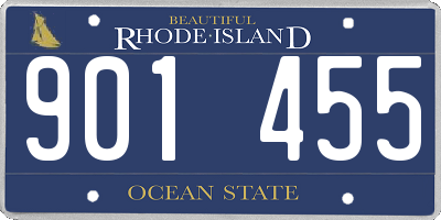 RI license plate 901455