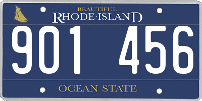 RI license plate 901456