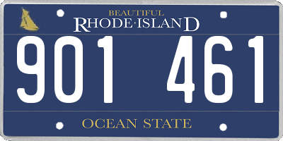 RI license plate 901461
