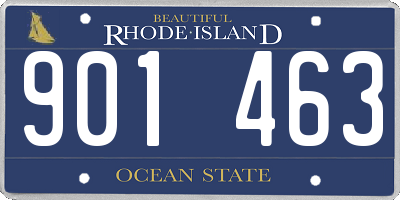 RI license plate 901463