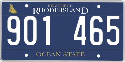 RI license plate 901465