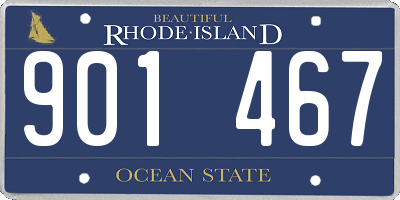 RI license plate 901467