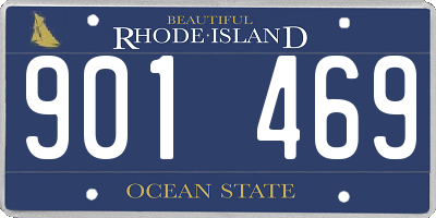 RI license plate 901469