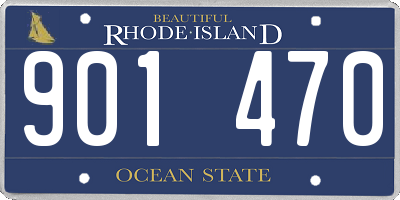 RI license plate 901470