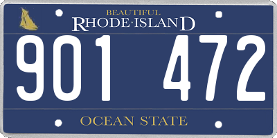RI license plate 901472