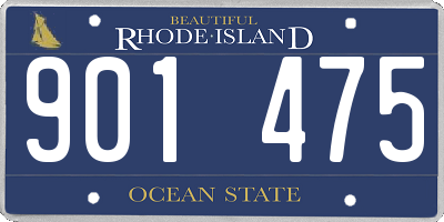RI license plate 901475