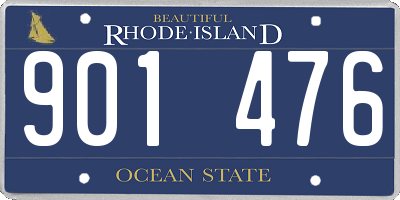 RI license plate 901476