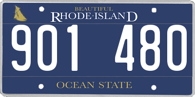 RI license plate 901480