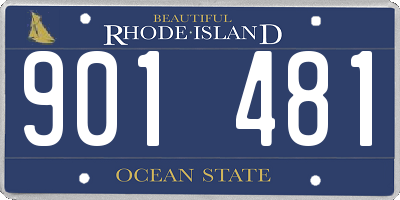 RI license plate 901481
