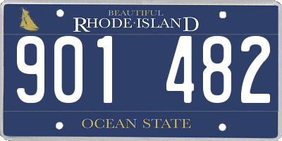 RI license plate 901482