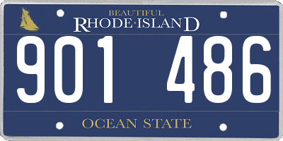 RI license plate 901486