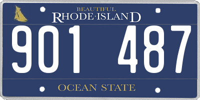 RI license plate 901487