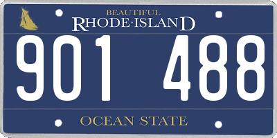 RI license plate 901488