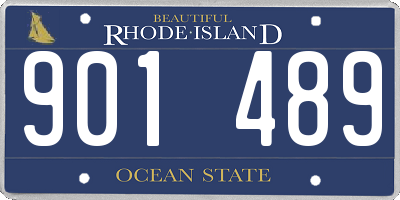 RI license plate 901489