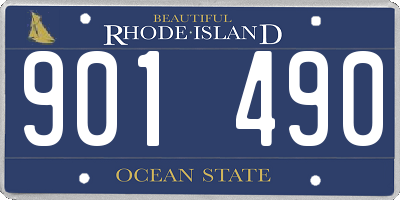 RI license plate 901490