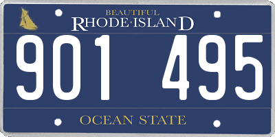 RI license plate 901495
