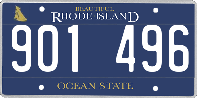 RI license plate 901496
