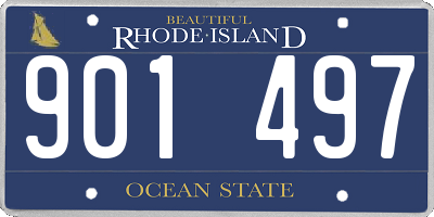 RI license plate 901497