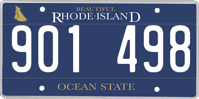 RI license plate 901498