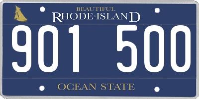 RI license plate 901500