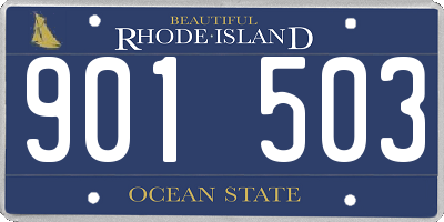 RI license plate 901503
