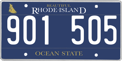 RI license plate 901505