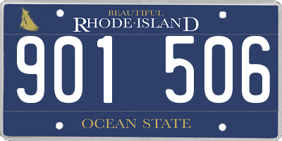 RI license plate 901506