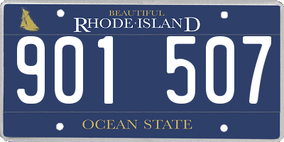 RI license plate 901507