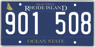 RI license plate 901508
