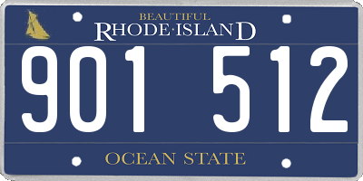 RI license plate 901512