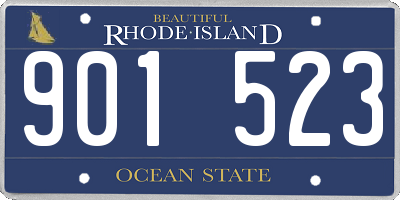 RI license plate 901523