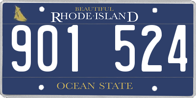 RI license plate 901524