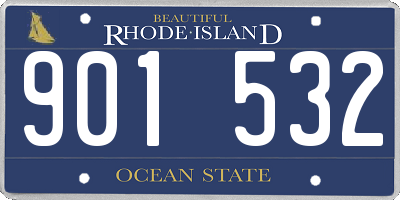 RI license plate 901532