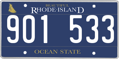 RI license plate 901533