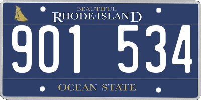 RI license plate 901534