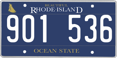 RI license plate 901536