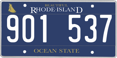 RI license plate 901537