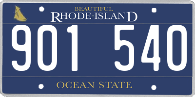 RI license plate 901540