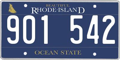RI license plate 901542