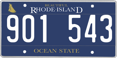RI license plate 901543