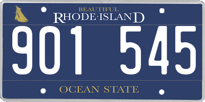 RI license plate 901545