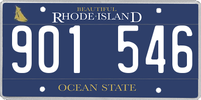 RI license plate 901546
