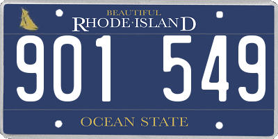 RI license plate 901549